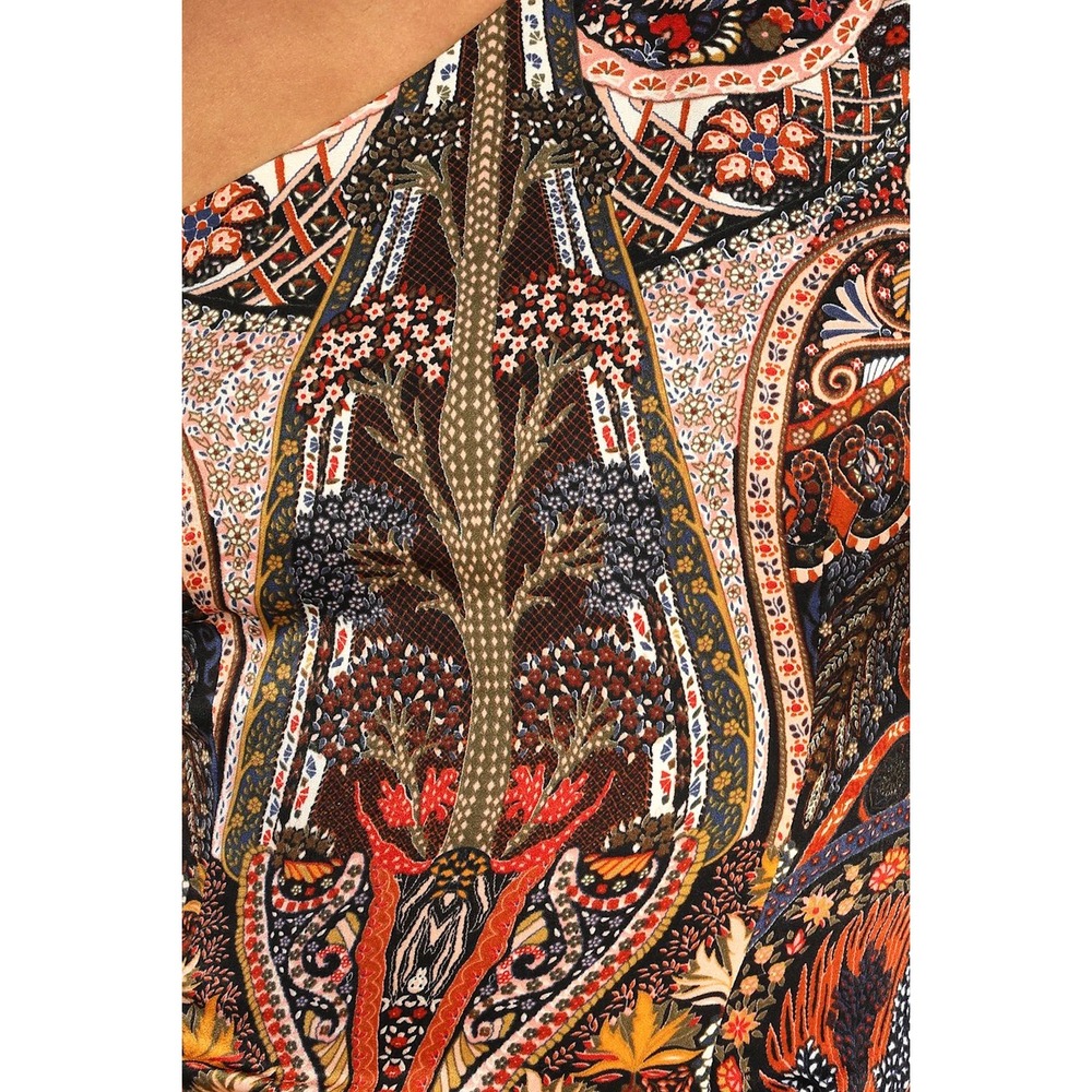 NWT Lulus Womens Mesmerizing Sight Paisley Print One Shoulder Bodysuit Size S - Picture 3 of 15